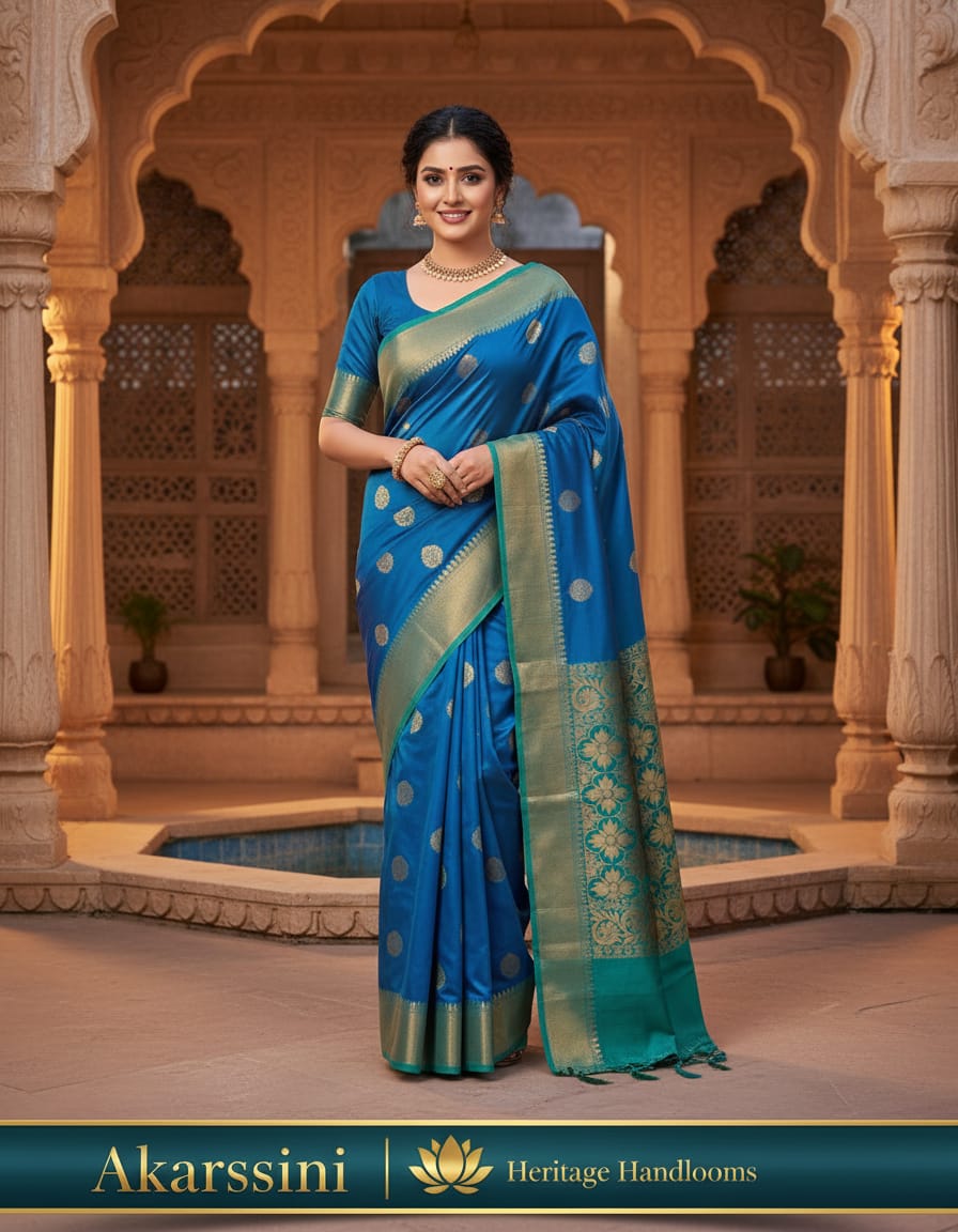 Premium Silk Blend Saree with Rich Border